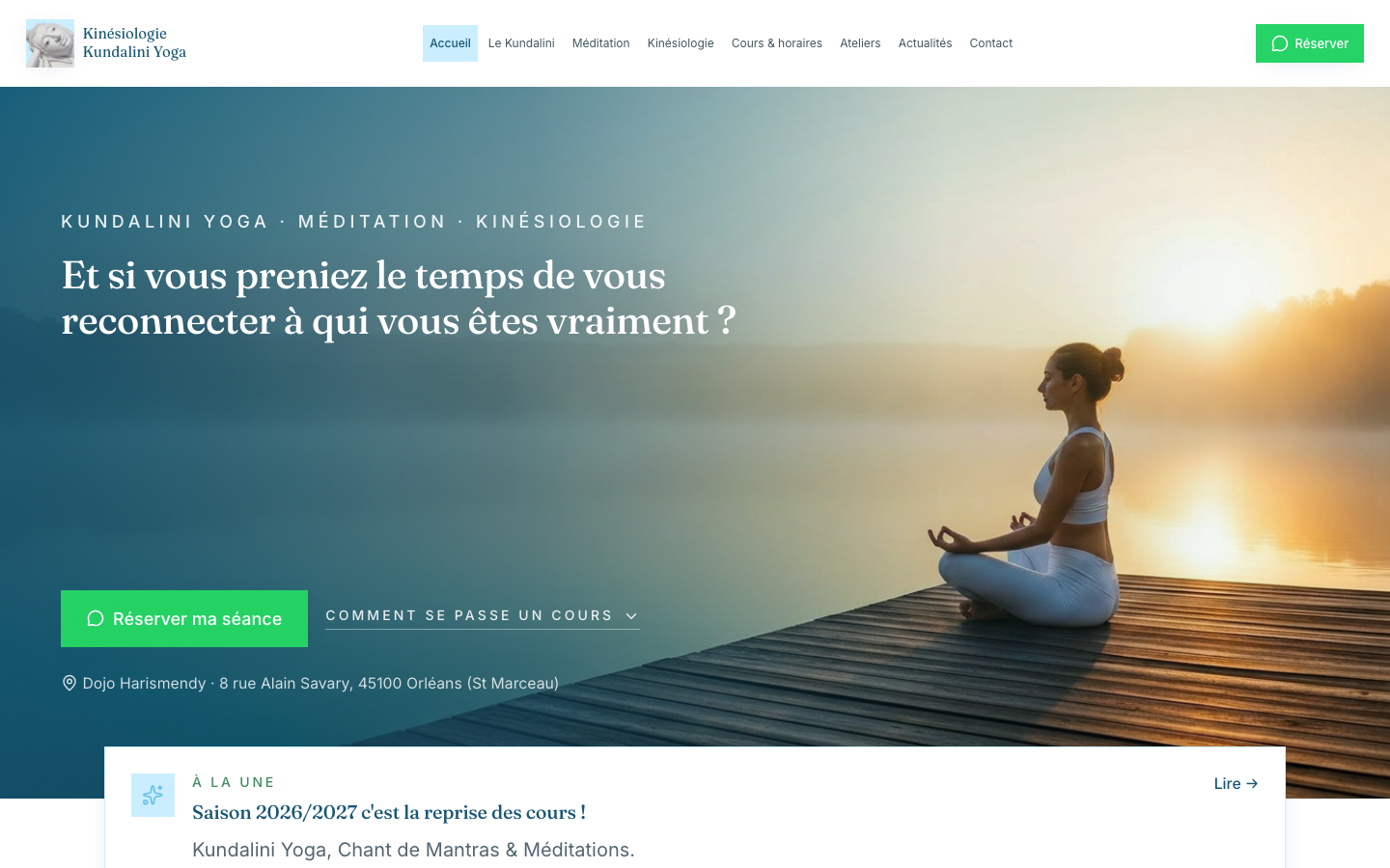 Page d'accueil du site de Atelier Ouvre Toi